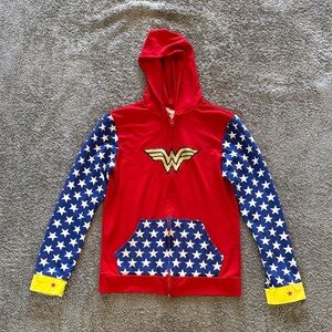 Wonder Woman Red & Blue Star Hoodie